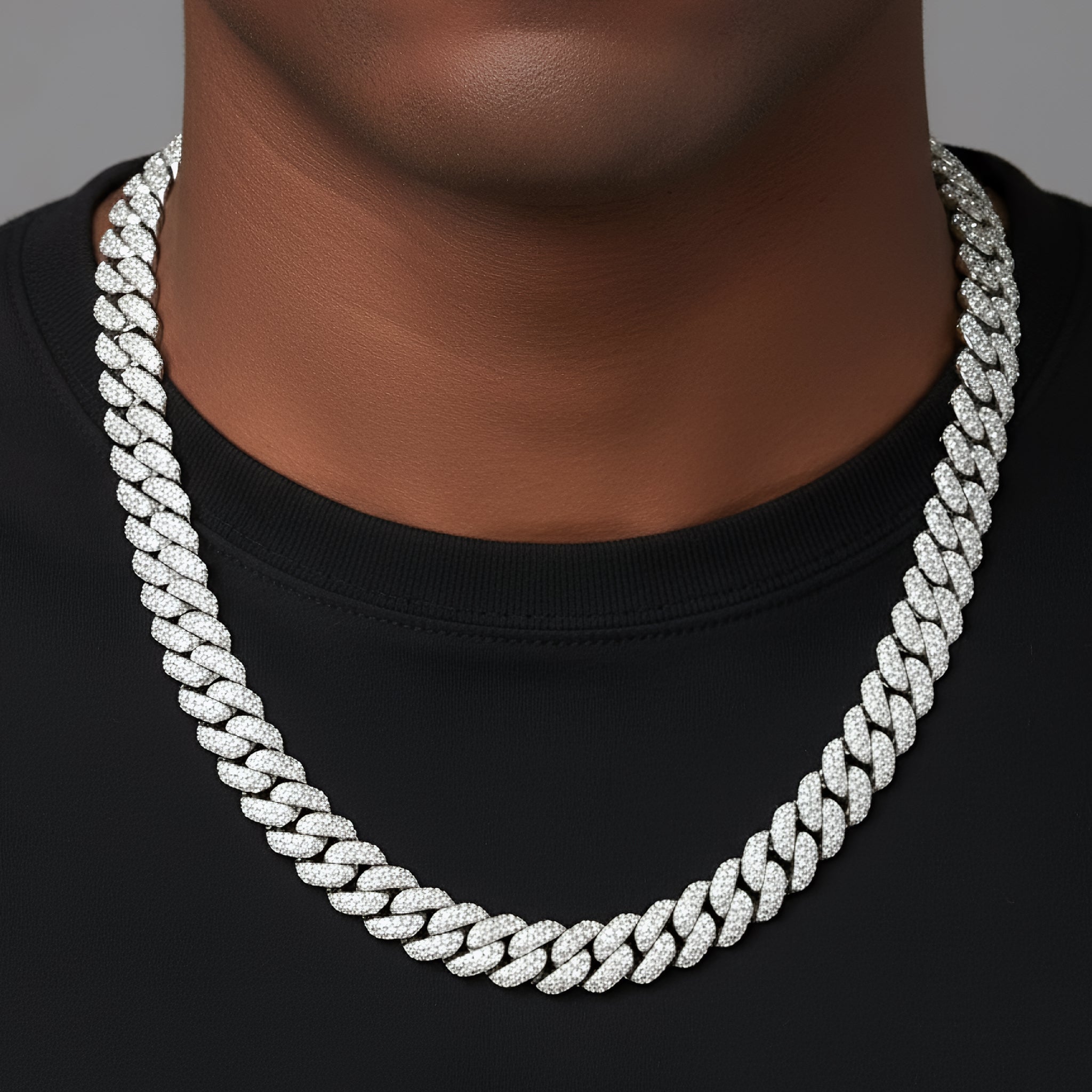 Moissanite Diamond 8MM Sterling .925 Hip Hop Icy Cuban Chain 18"-22"