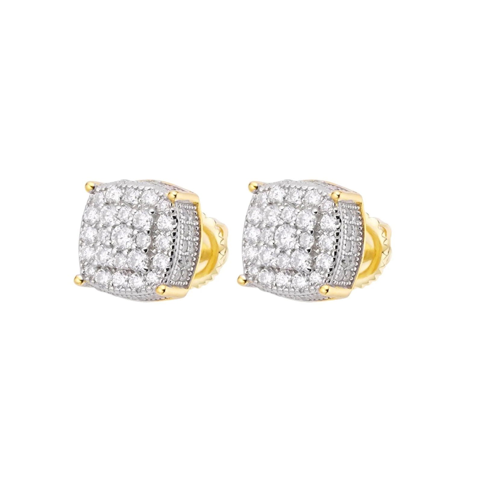 Moissanite Diamond Round Earrings 925 Silver Studs Men Women - Master of Bling 