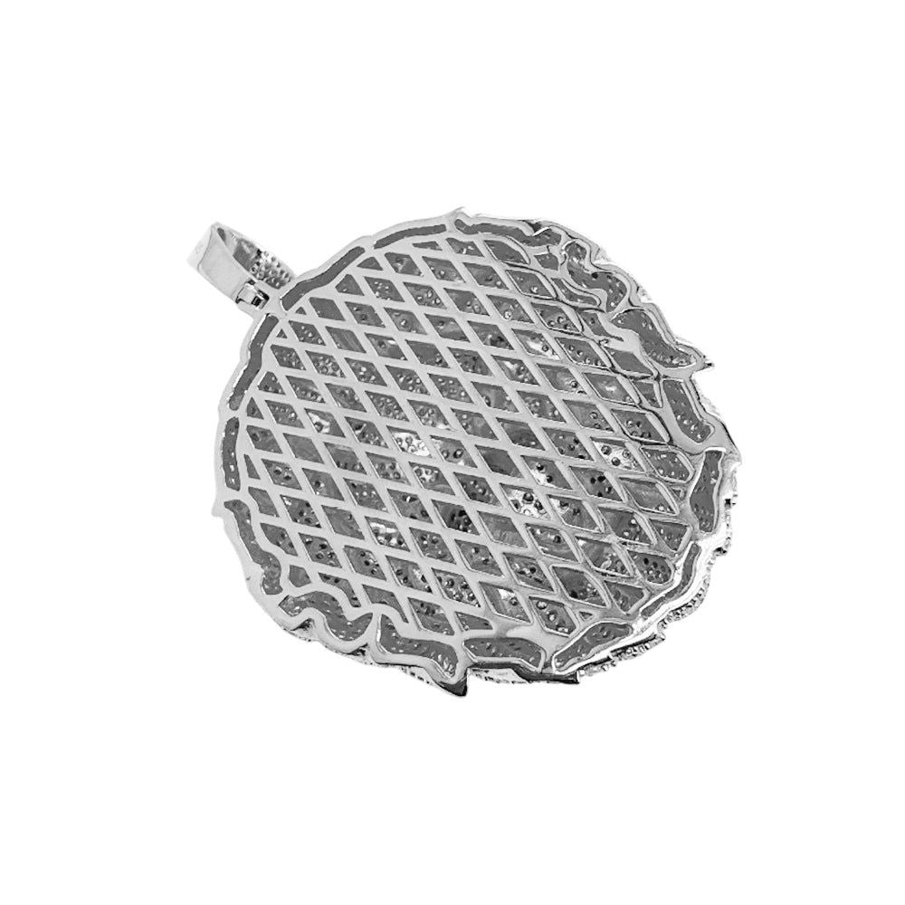 Moissanite Lion Face Pendant 925 Sterling Silver Beast Custom Charm Men - Master of Bling 