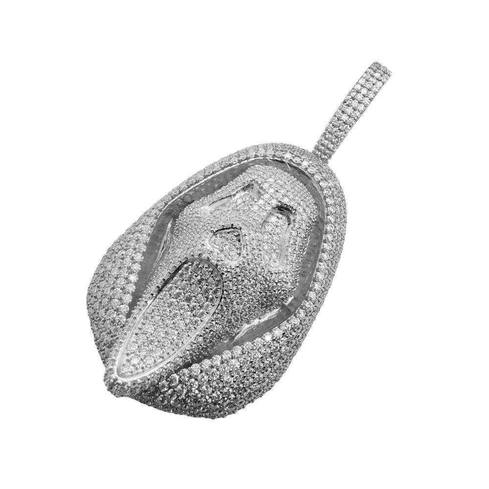 Moissanite Pendant Ghost Face Scream 925 Silver Death Custom Hip Hop - Master of Bling 