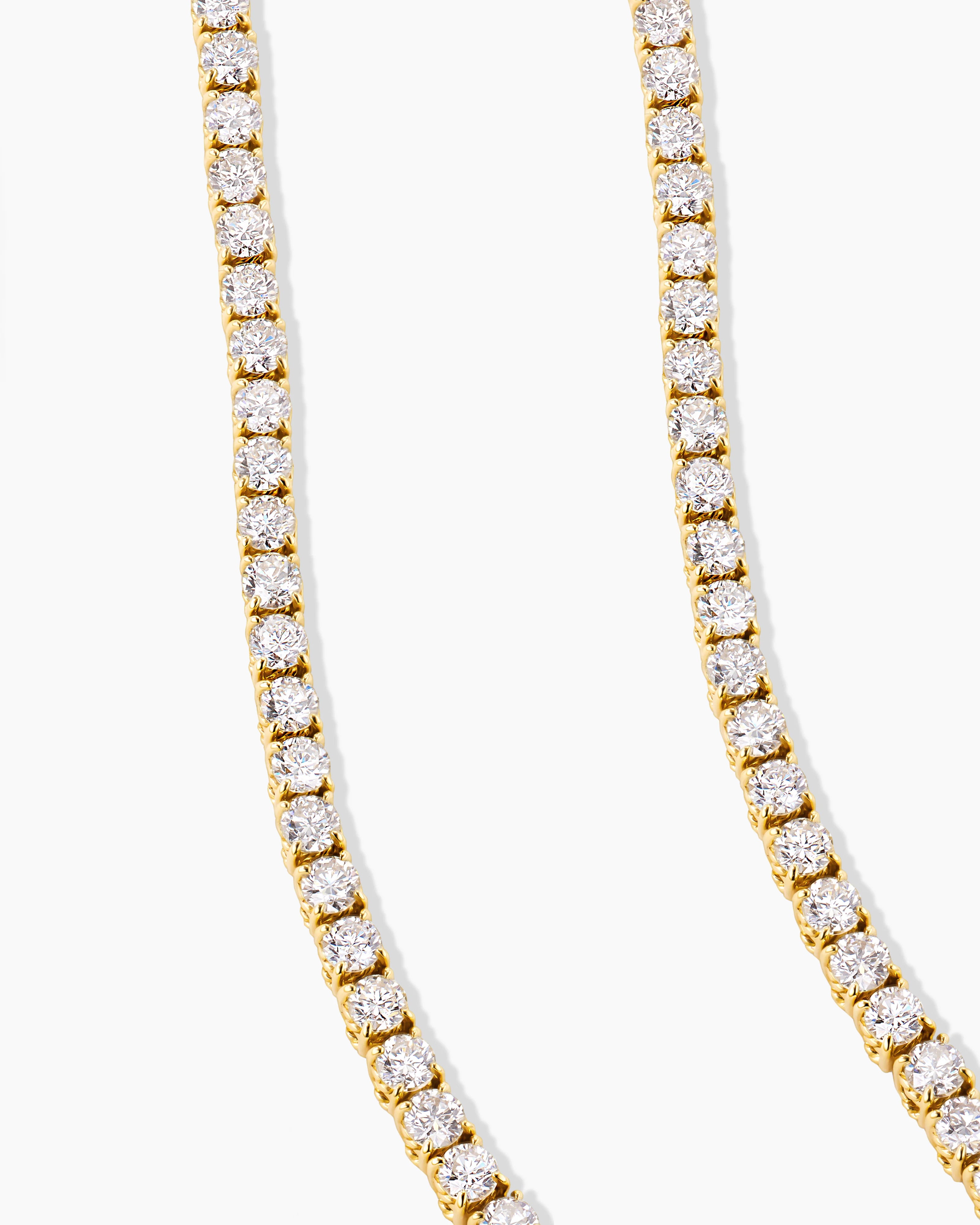 Tennis Necklace Chain 3mm 14k White Gold Tone 18-24 Inch