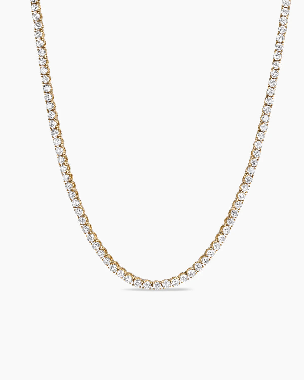 Tennis Necklace Chain 3mm 14k White Gold Tone 18-24 Inch