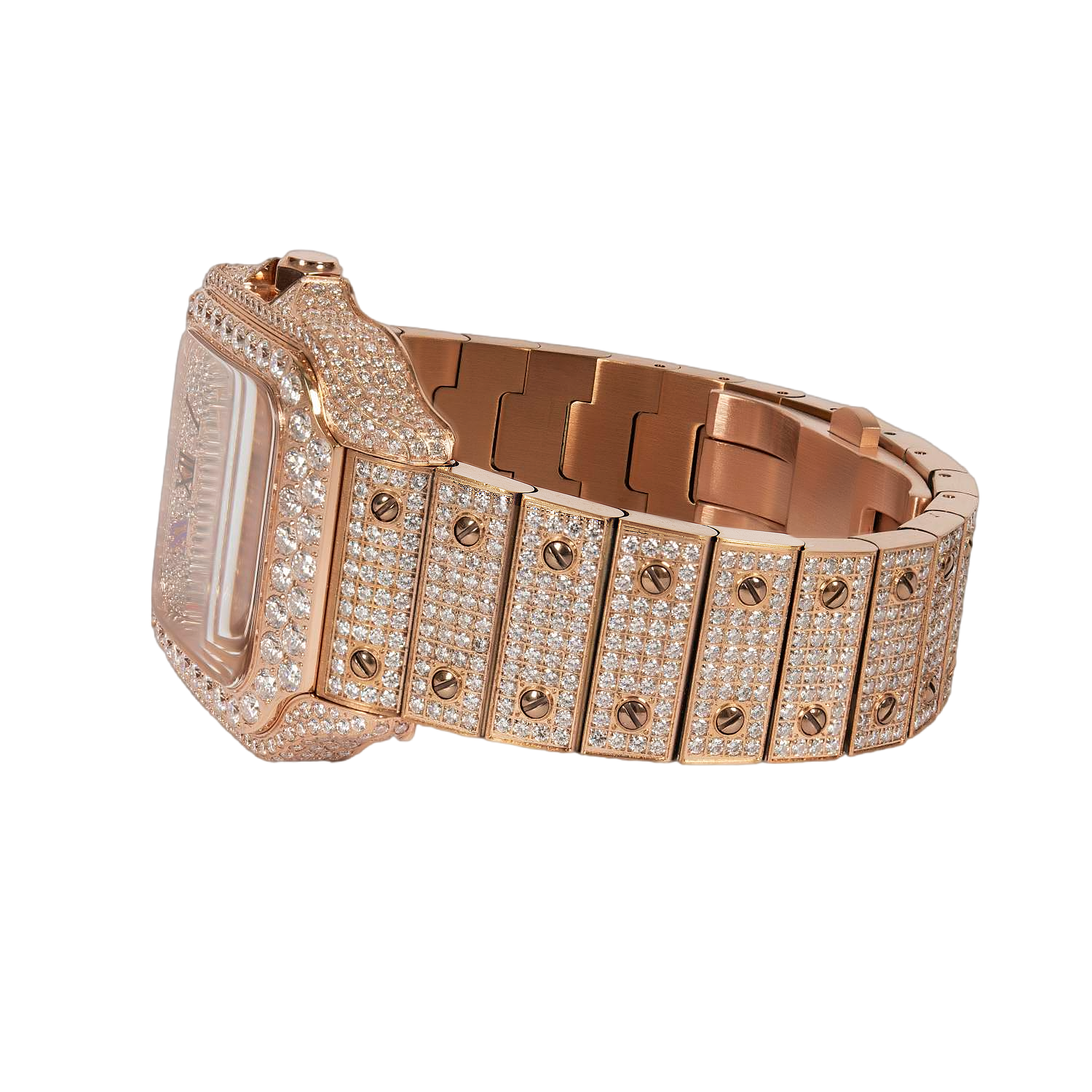 Moissanite Candy Dial Watch Rose Automatic 41mm