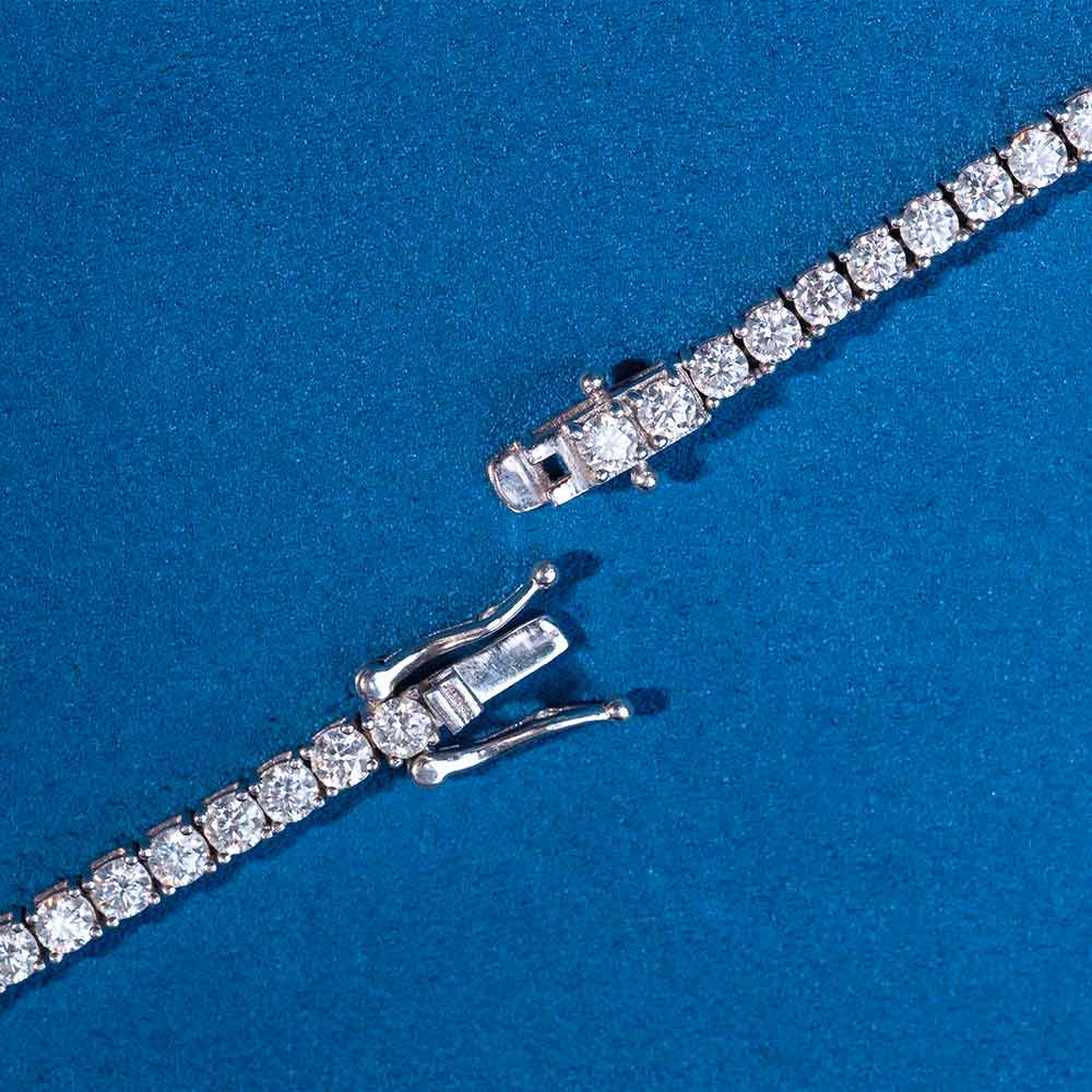 3mm Moissanite Tennis Necklace & Bracelet Bundle 925