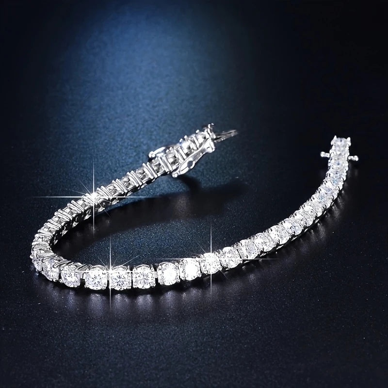 Moissanite Tennis Bracelet 925 14k Gold (ALL SIZES)