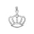 Moissanite 0.70 CTW Designer Crown Sterling Silver Pendant