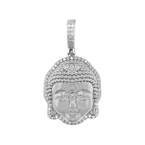 VVS Moissanite 0.66 CTW Buddha Religious Sterling Silver Pendant