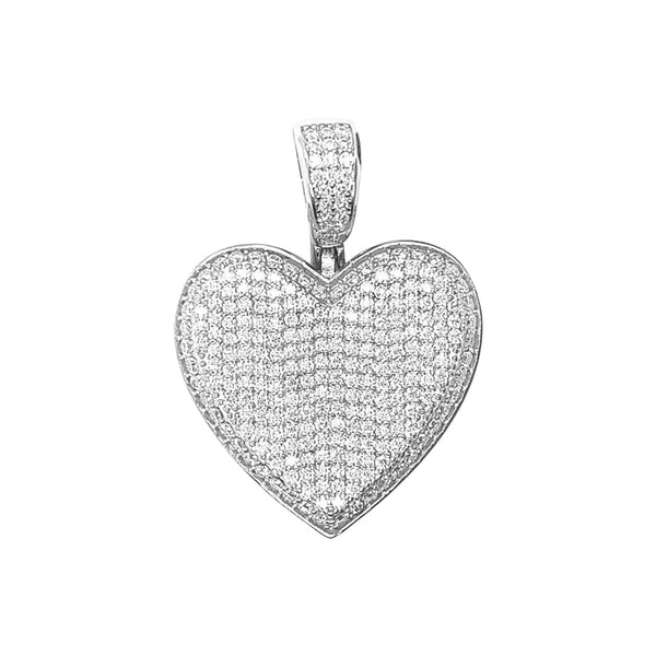 Sterling Silver VVS Moissanite 4.19 CTW Love Heart Pendant