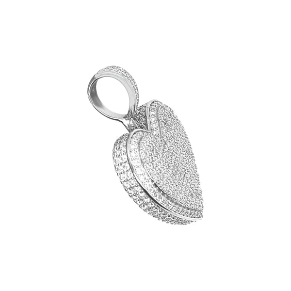 Sterling Silver VVS Moissanite 4.19 CTW Love Heart Pendant