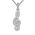 VVS Round Moissanite 1.80 CTTW Symbol Word Silver Pendant
