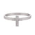 Sterling Silver Moissanite 4.41 Ctw Cluster Cross Bangle Bracelet