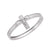 Sterling Silver Moissanite 4.41 Ctw Cluster Cross Bangle Bracelet