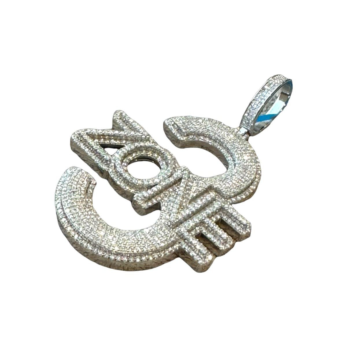 Zone 3 Moissanite Diamond Pendant XL Iced 925 Silver Custom