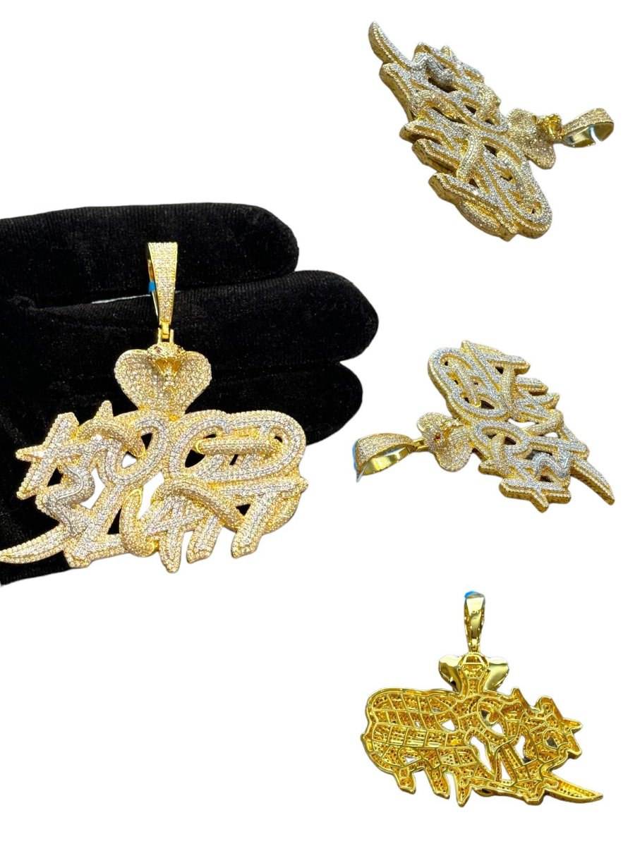 Hood Slatt Moissanite Diamond Cobra Pendant 14k Gold On 925 Silver