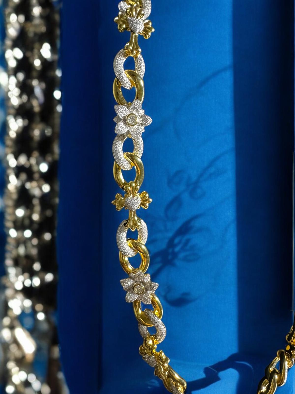 Infinity Cross Flower Necklace Moissanite 925 Silver