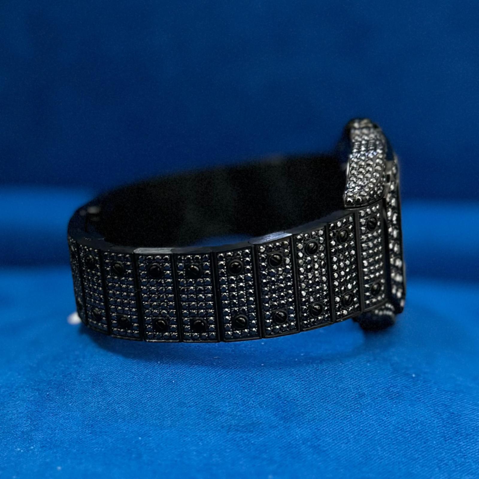 Black Moissanite Watch Designer Automatic Mens (MADE TO ORDER)