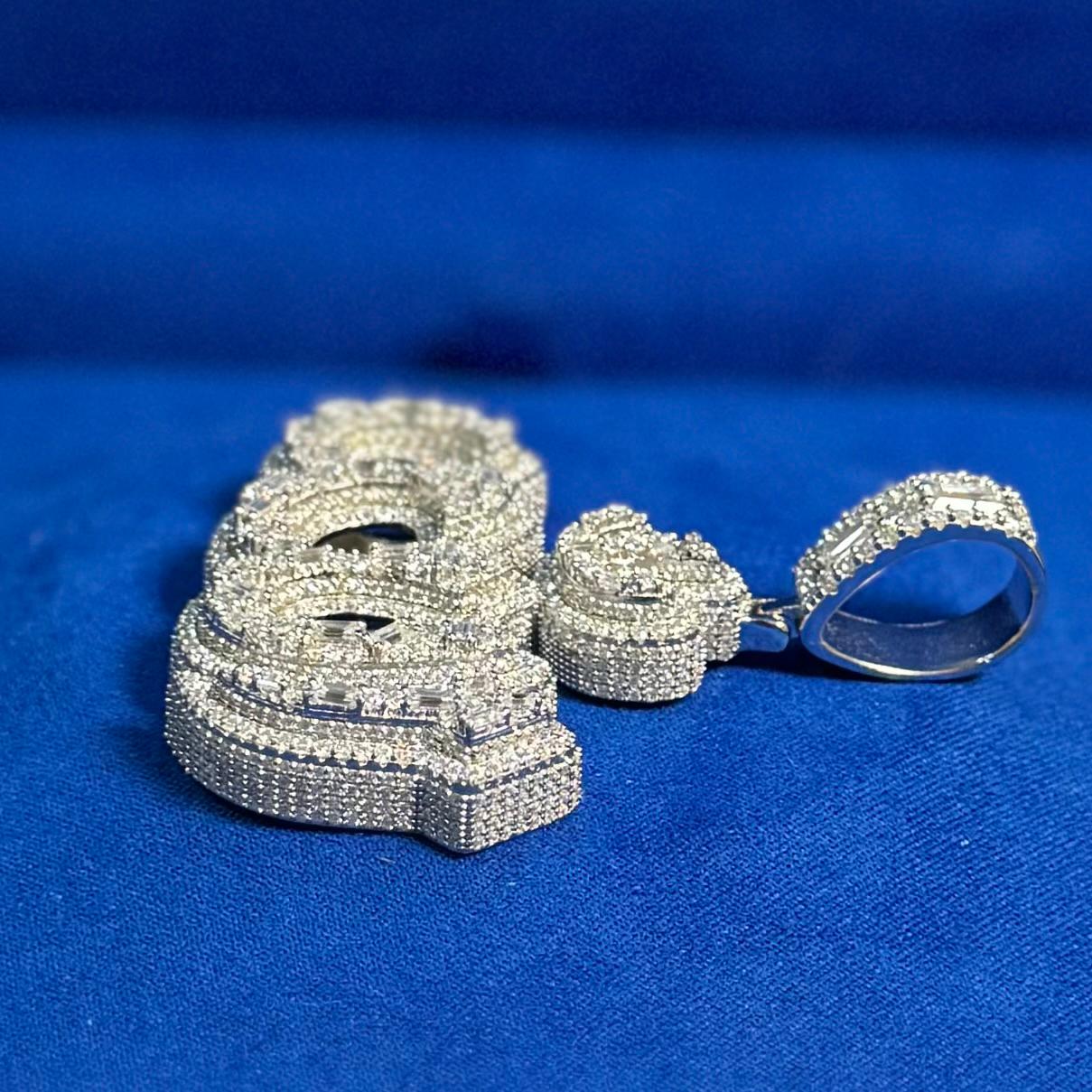 Moissanite Allah Pendant 925 Silver Custom Jewelry