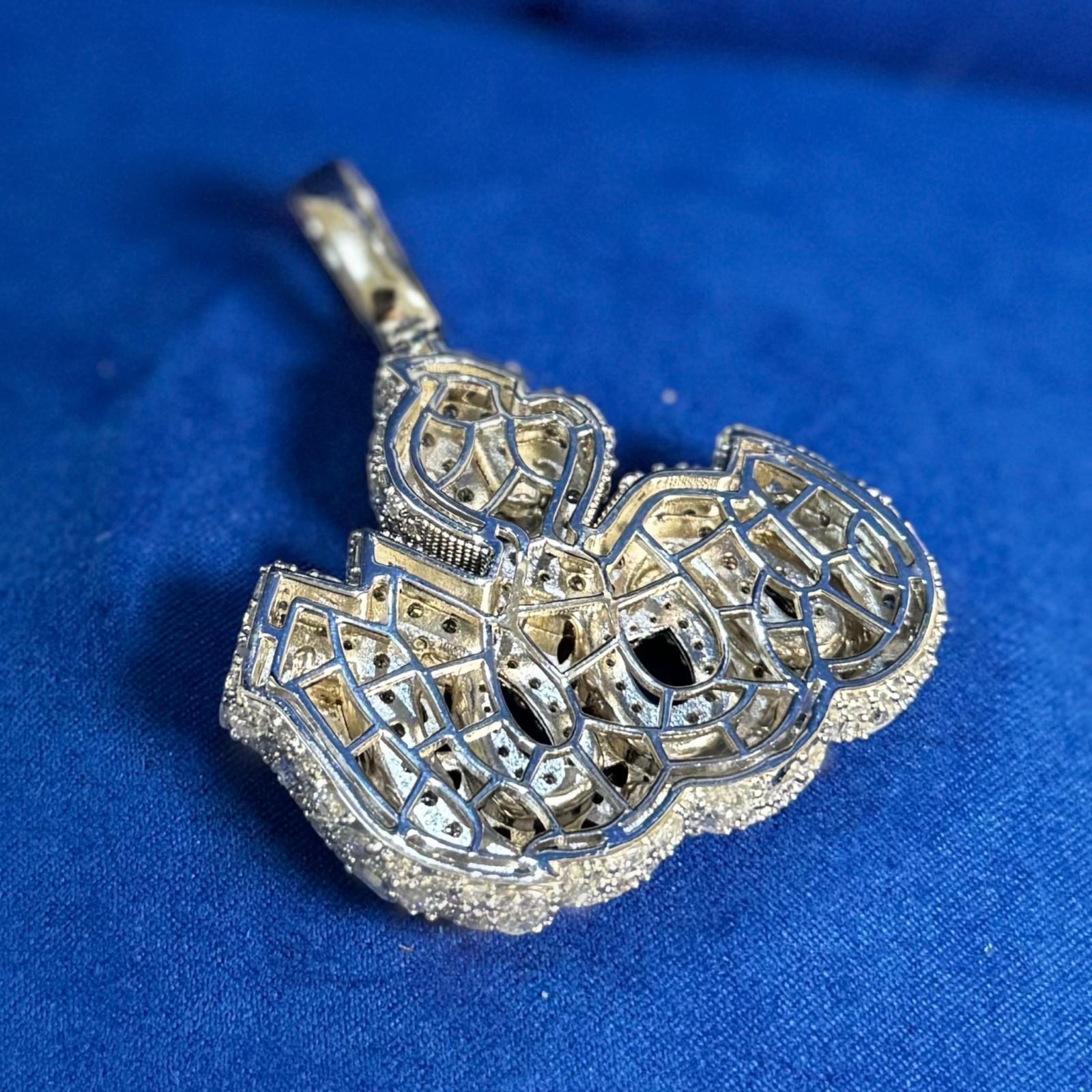 Moissanite Allah Pendant 925 Silver Custom Jewelry