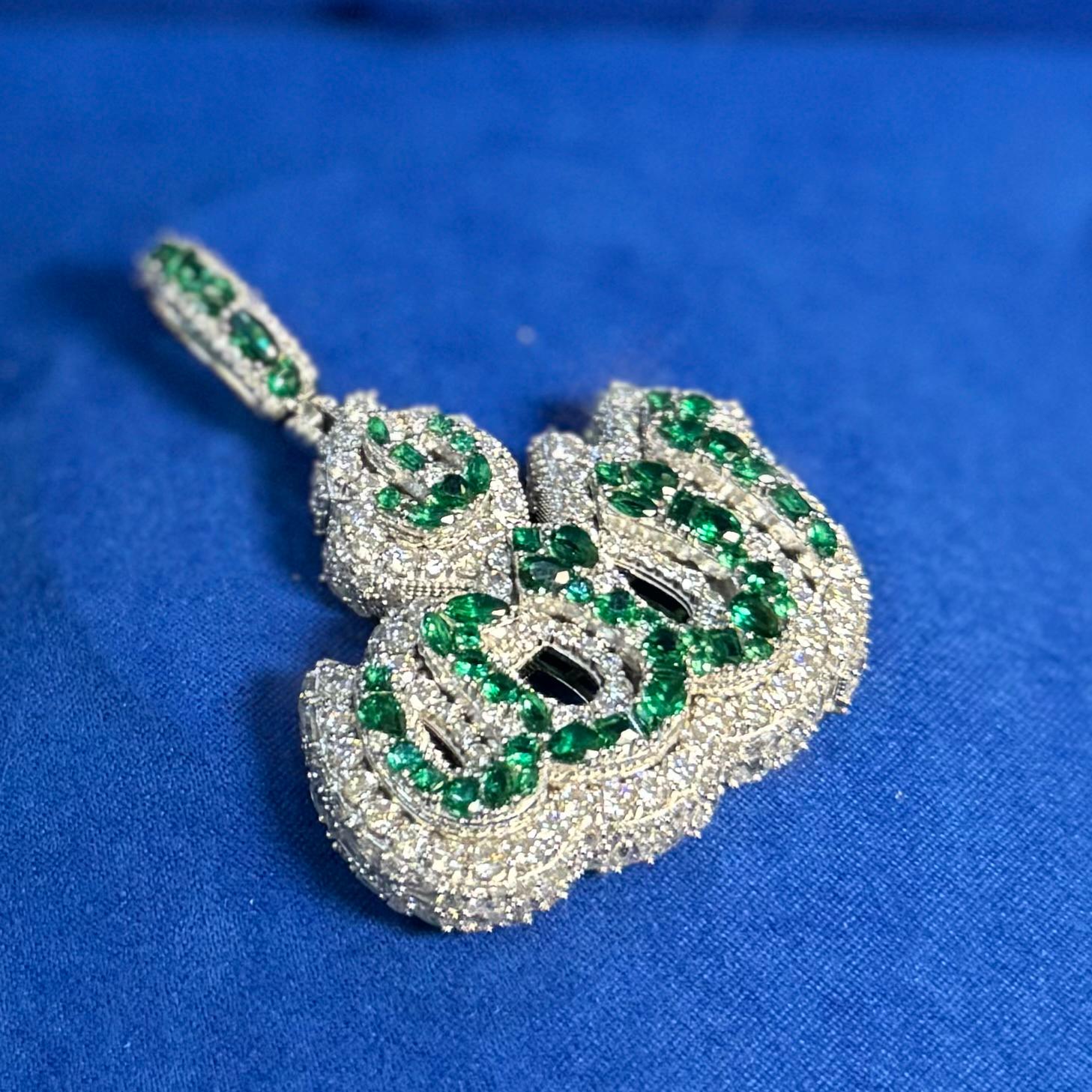 Moissanite Allah Pendant 925 Silver Custom Jewelry