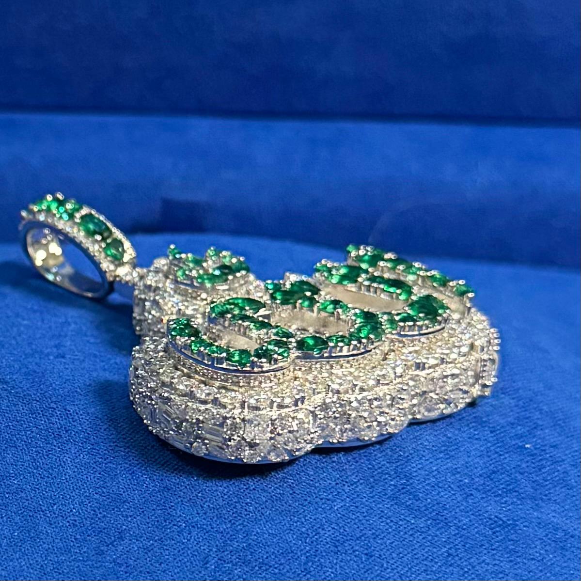 Moissanite Allah Pendant 925 Silver Custom Jewelry