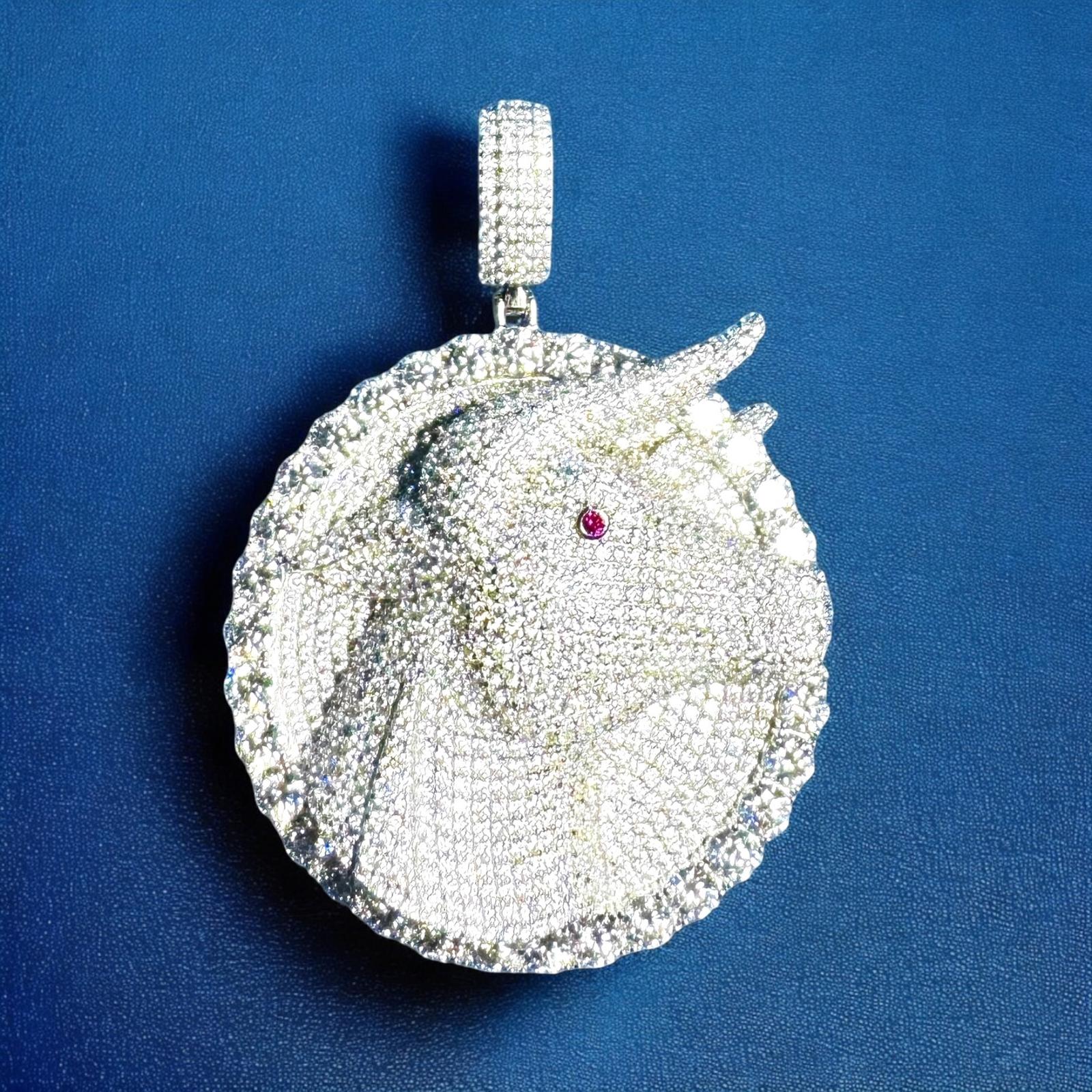 Moissanite GOAT Pendant Greatest Of All Time 925