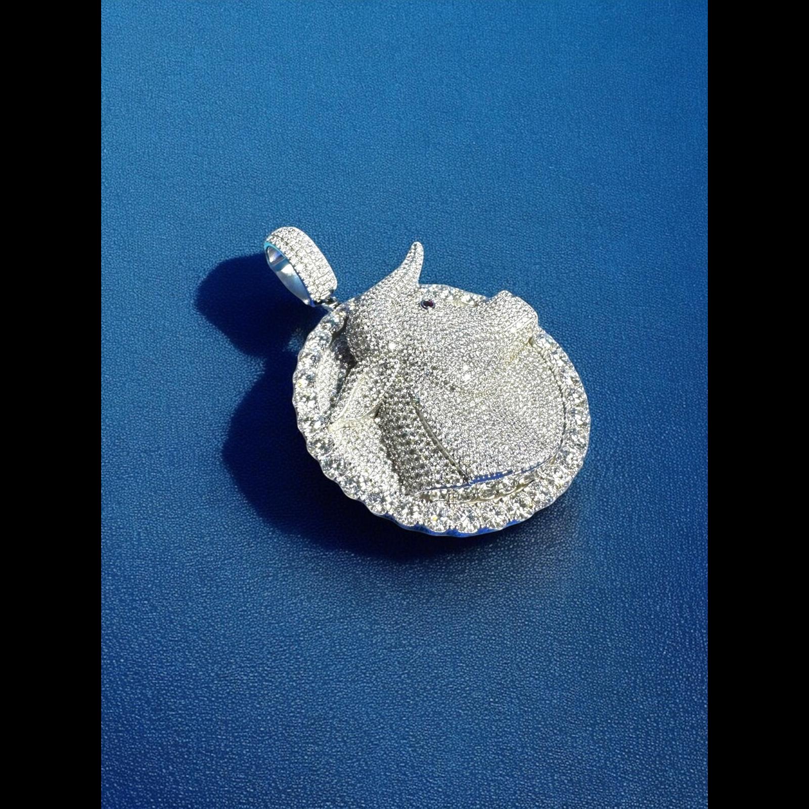 Moissanite GOAT Pendant Greatest Of All Time 925