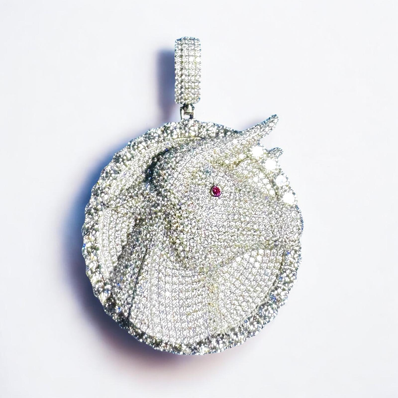 Moissanite GOAT Pendant Greatest Of All Time 925