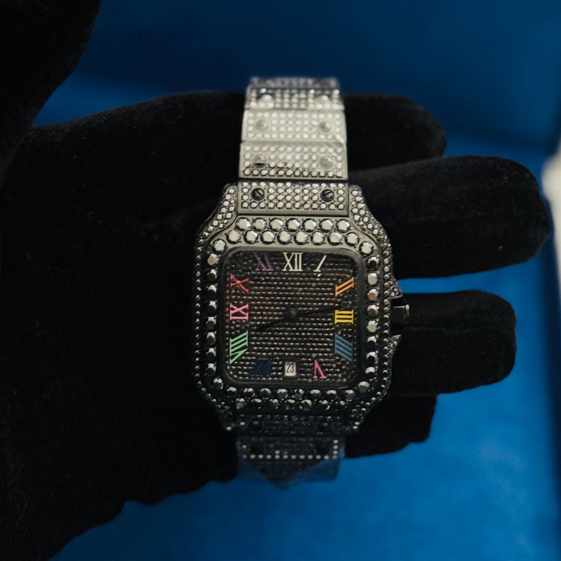 Moissanite All Black Candy Dial Watch Automatic 41mm