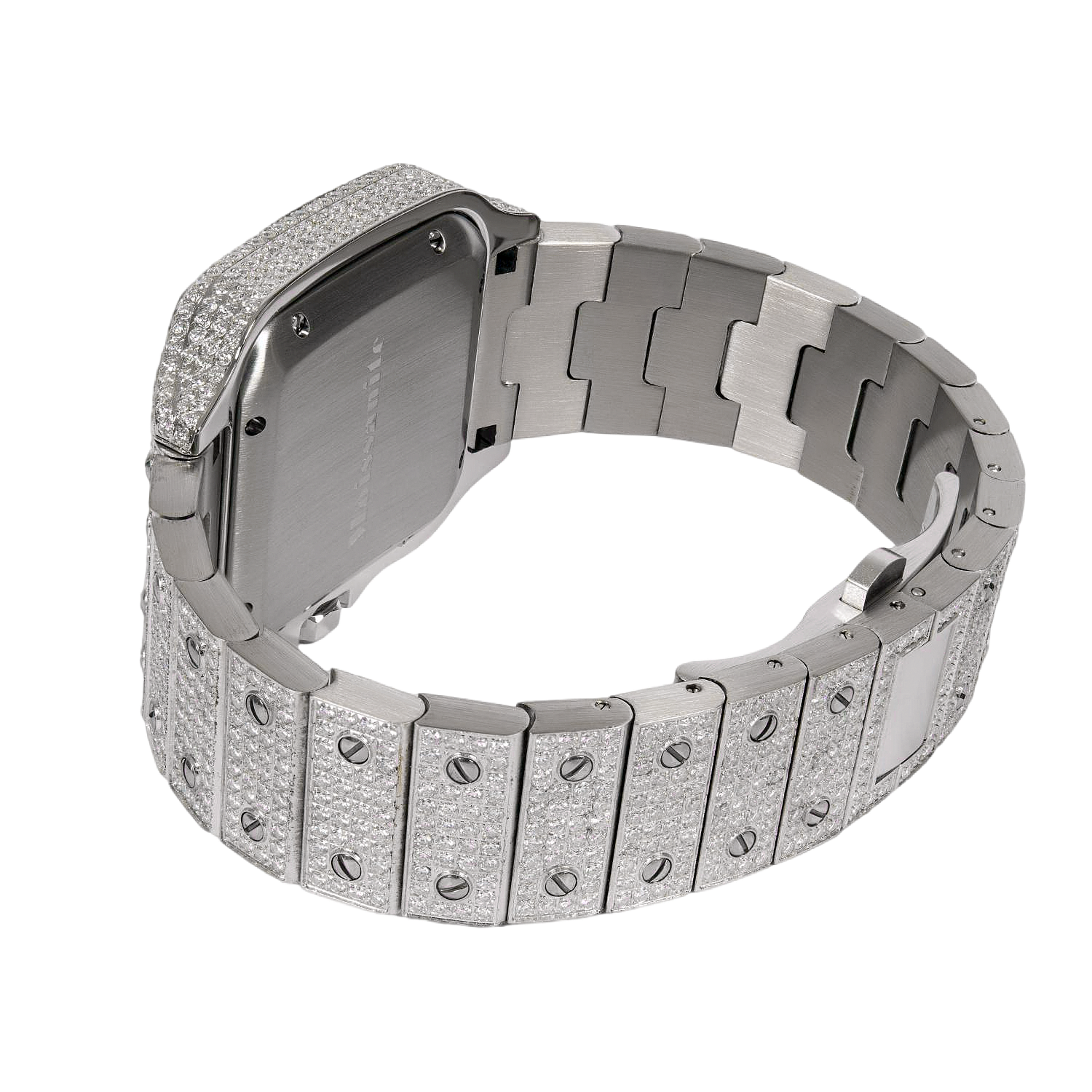 Mens Moissanite Watch 41mm Candy Dial Luxury