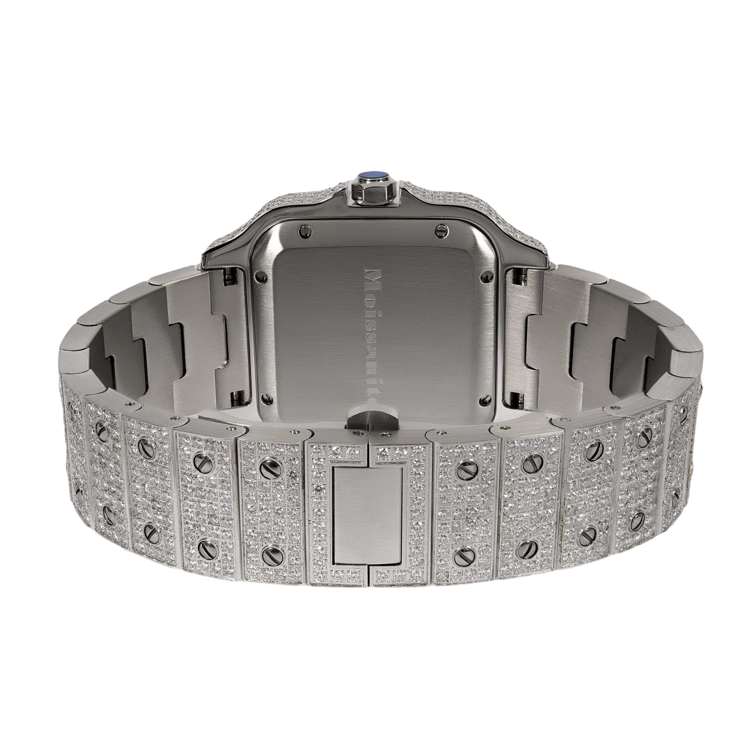 Mens Moissanite Watch 41mm Candy Dial Luxury