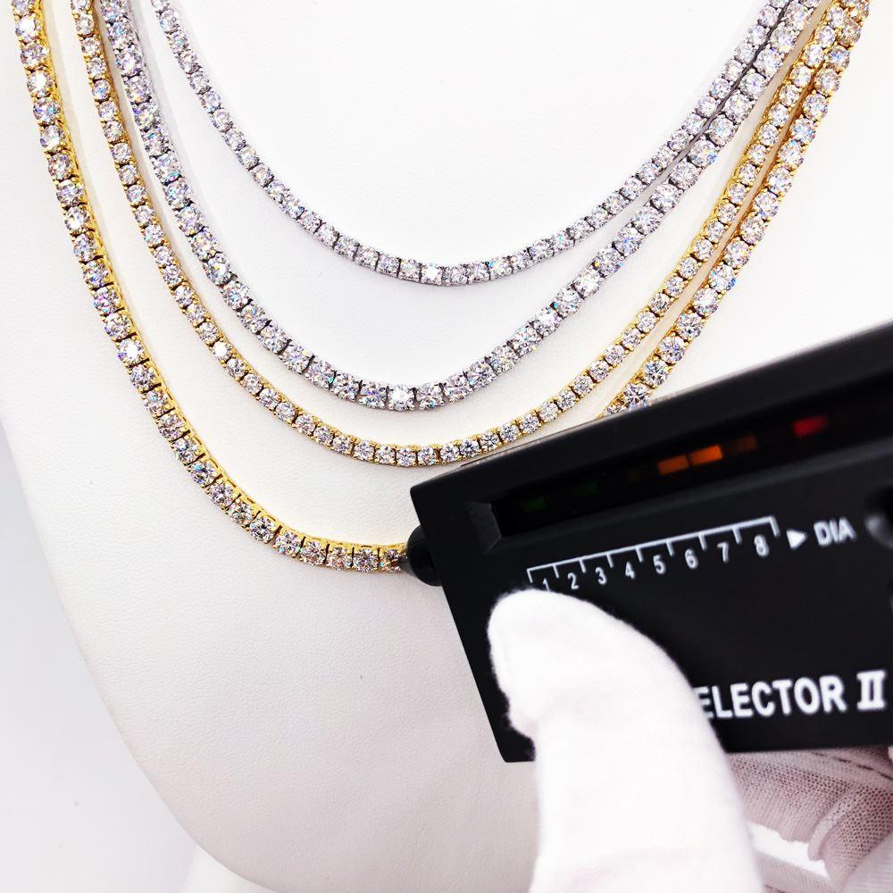 Moissanite Tennis Chains 3mm - 6mm (All Sizes & Colors)