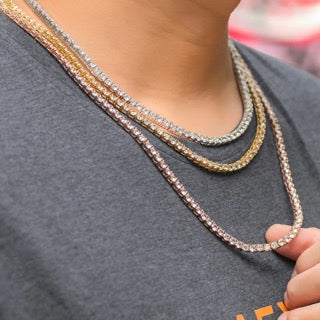 Moissanite Tennis Chains 3mm - 6mm (All Sizes & Colors)