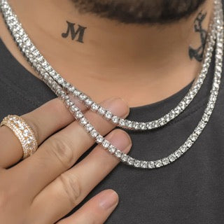 Moissanite Tennis Chains 3mm - 6mm (All Sizes & Colors)