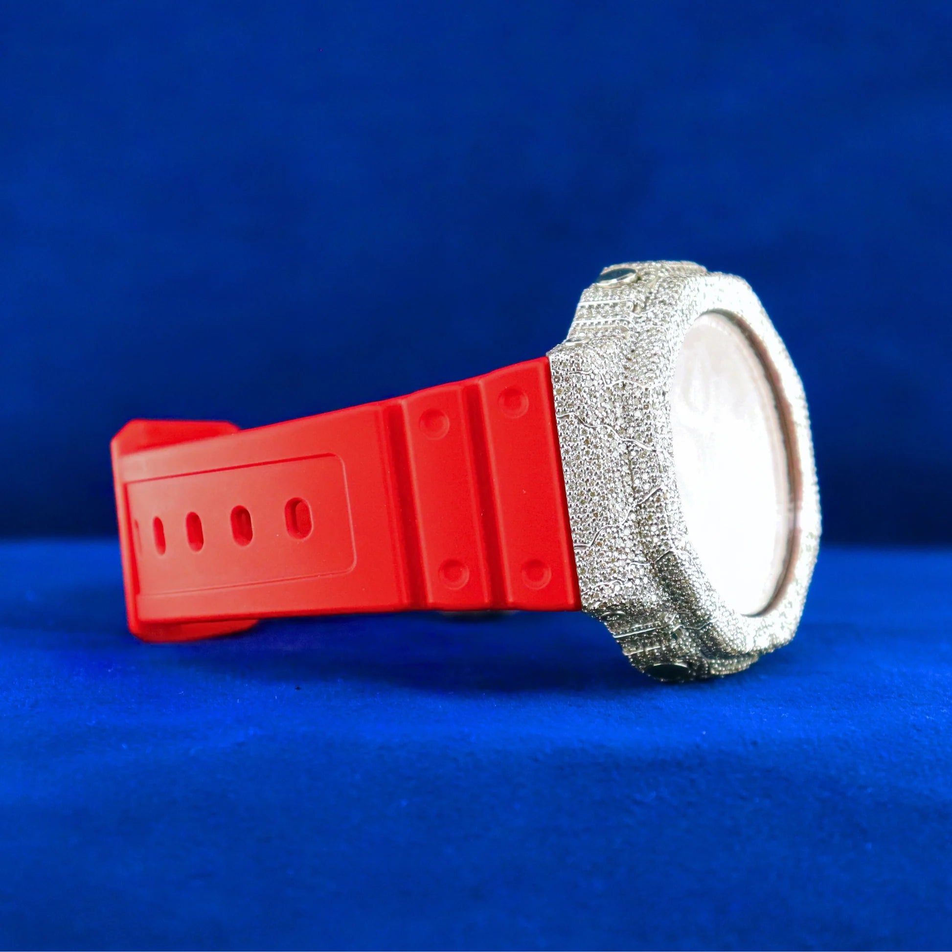 Custom G-Shock Red Phantom Moissanite Watch