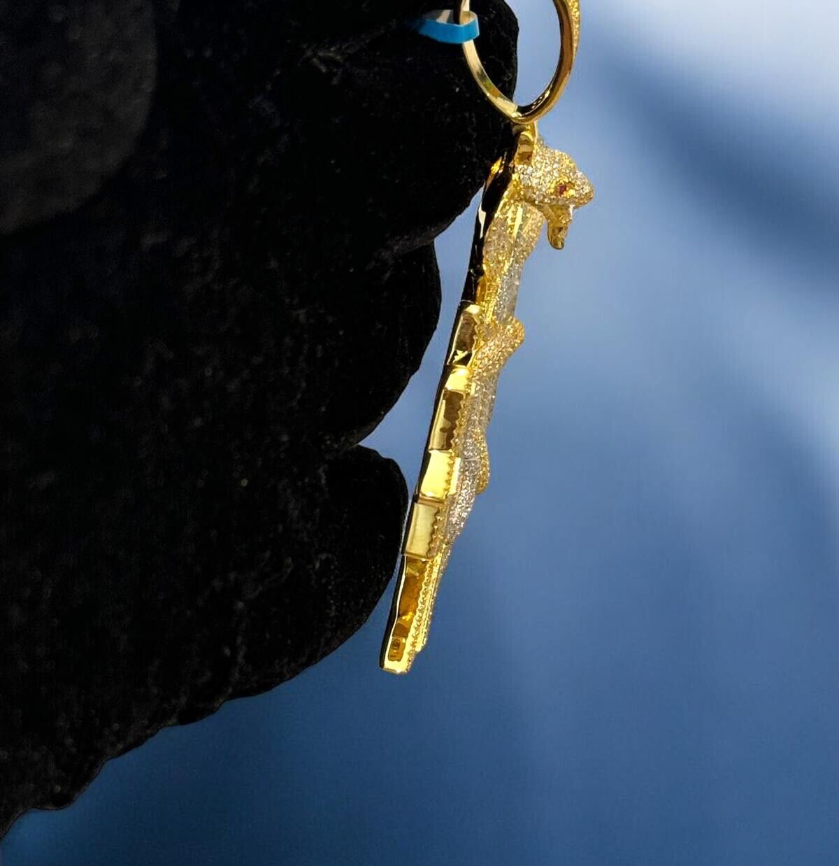 Hood Slatt 14k Gold Finish Pendant Custom Icy Hip Hop Men