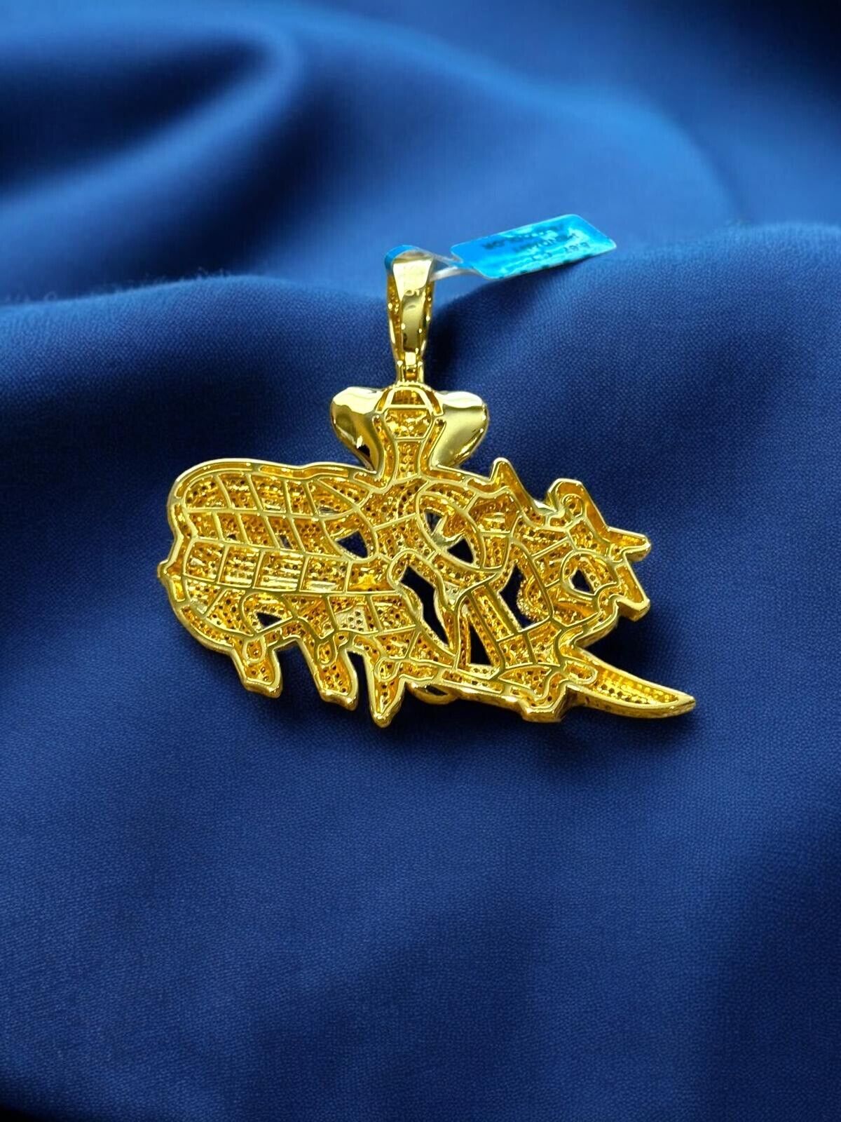 Hood Slatt 14k Gold Finish Pendant Custom Icy Hip Hop Men
