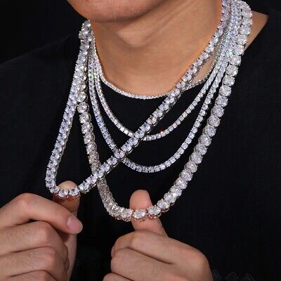 Moissanite Tennis Chains 3mm - 6mm (All Sizes & Colors)