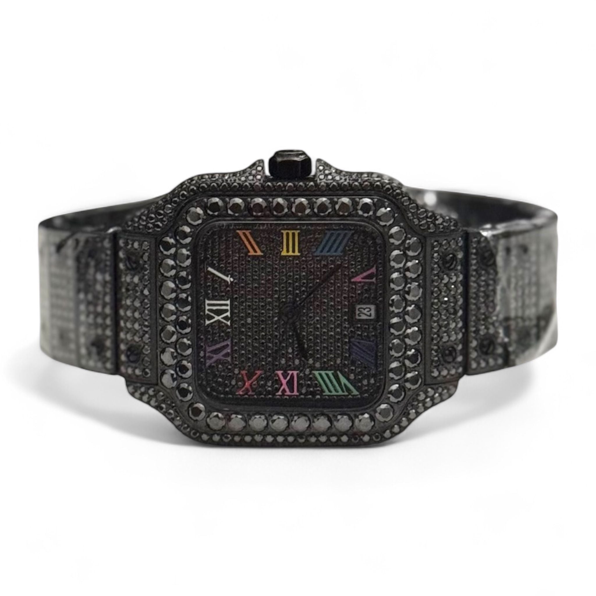 Moissanite All Black Candy Dial Watch Automatic 41mm