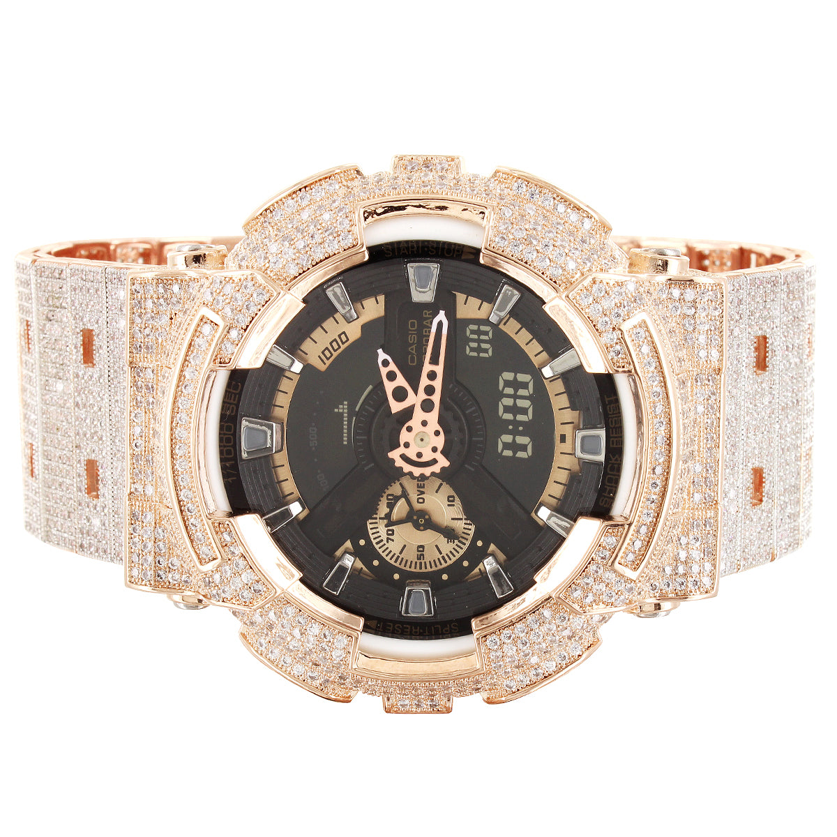 Men's G-Shock GA110RG Custom Band Bezel Rose Gold Watch