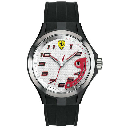 Scuderia Ferrari 0830013 'Lap Time' Black White Face Watch