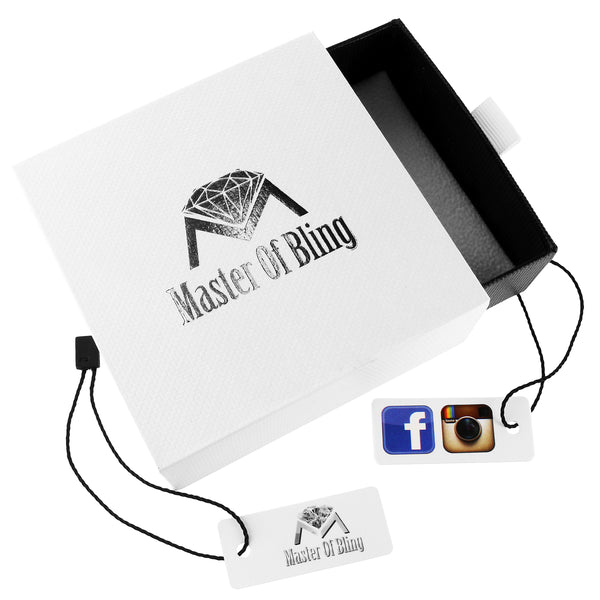 White Bag Chasing Money Dollar Bills Bling Rapper Chain