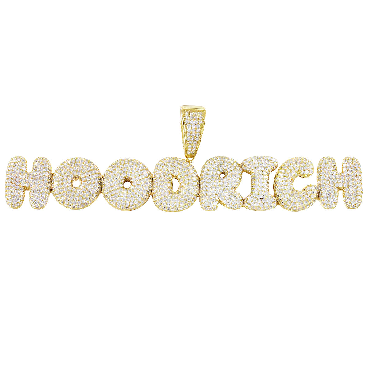 Men's Hood Rich Money Boss  Solid Back Pendant