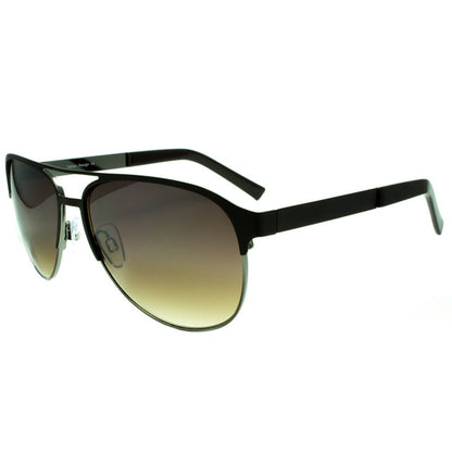 Brown Lenses Sunglasses Aviator Black Frame