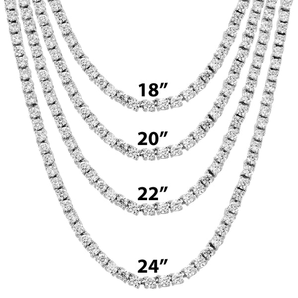 Tennis Link 3mm Necklace One Row 18