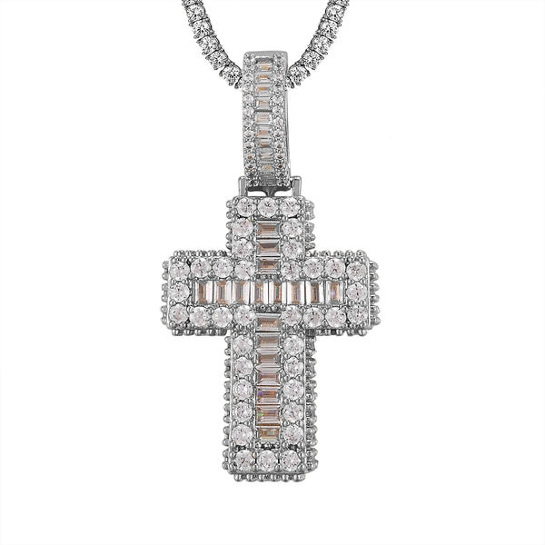 Religious Holy Jesus Cross Icy Micro Pave Hip Hop Pendant