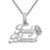 Solitaire Truly Blessed Praying Hand Rosary Custom Pendant