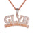 Rose Gold Finish GLYB 3D Grind Like Ya Broke Pendant Necklace
