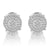 Micro Pave Diamonds 10K White Gold Round Designer Earrings