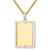 One Row Dogtag Memory Spinner Gold Tone Picture Pendant