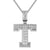 Sterling Silver Initial Letters Custom Emerald Cut Pendant